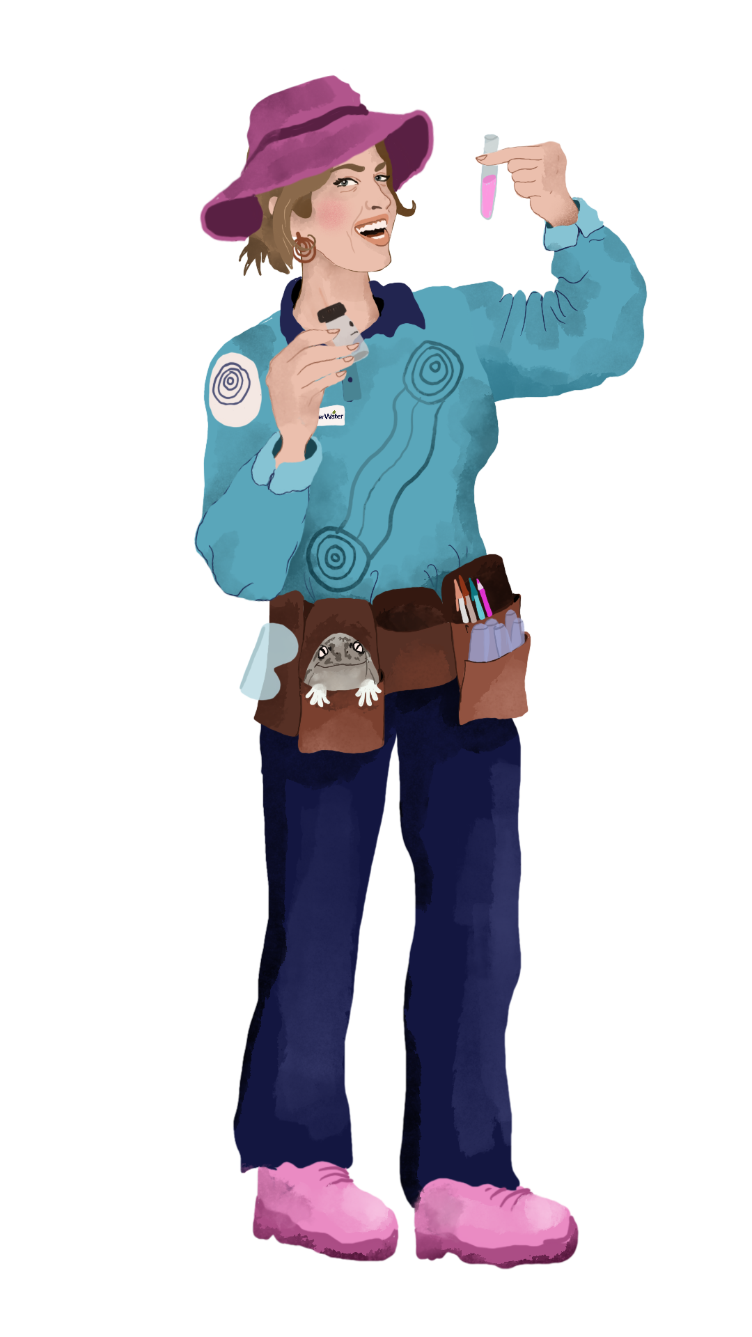 Illustrated Power and Water employee 