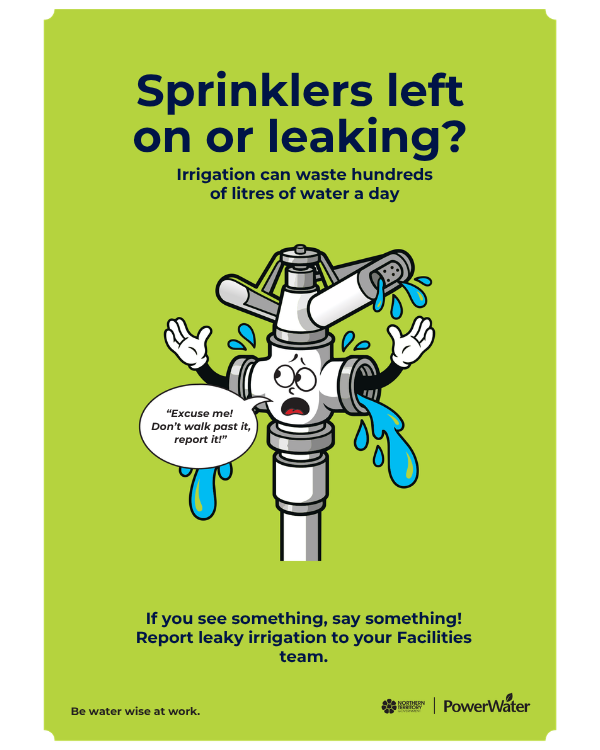 Sprinklers left on or leaking 