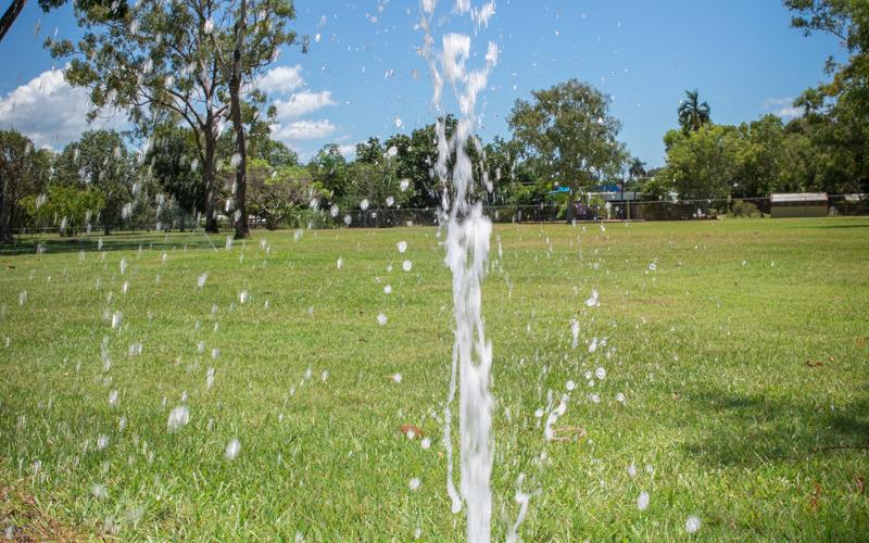 Leaking water sprinkler