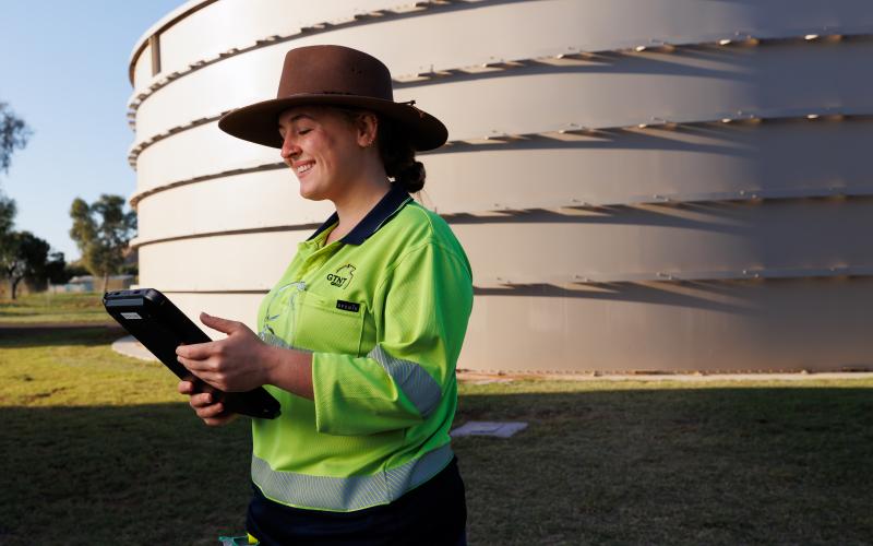 Water storage tanks in Alice Springs